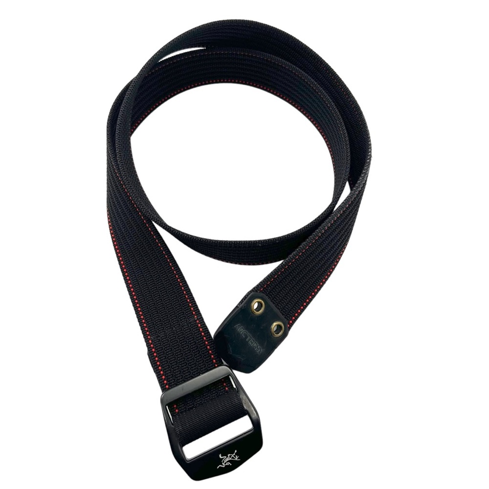 Arc’teryx Black Red Conveyor Belt Sz Small 41.7” Length Metal Buckle Adjustable